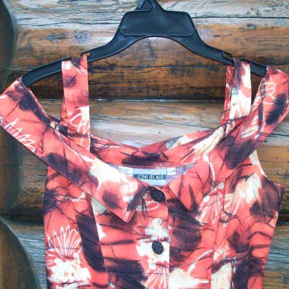 EUC Adorable Vintage Button Down Sleeveless Sun Mini Dress Size 7/8 - Picture 3 of 3